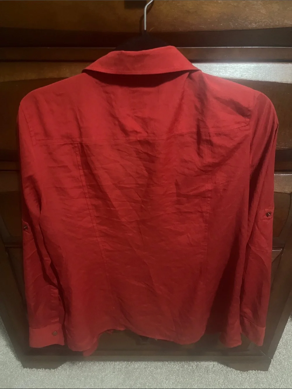 Michael Kors Red Zip-Front Women's Blouse Jacket